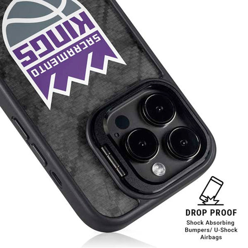 NBA Sacramento Kings Blast Rust iPhone 15 Pro Kickstand Case